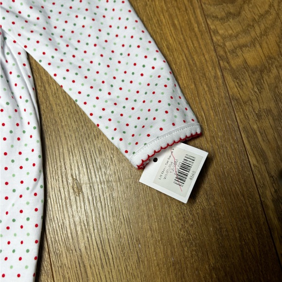 NWT Magnolia Baby polka dot Christmas dress with smocked wreaths - Size 18M - Picture 5 of 9